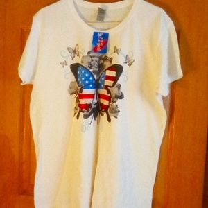 Gildan independence day T-shirt woman's size large